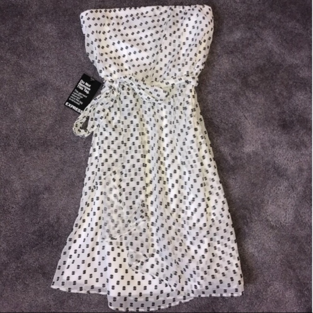 New H&M Chiffon Polka Dot Dress